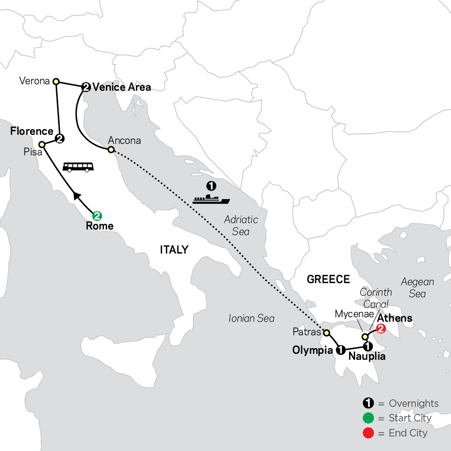 Italy & Greece Luxury Itinerary