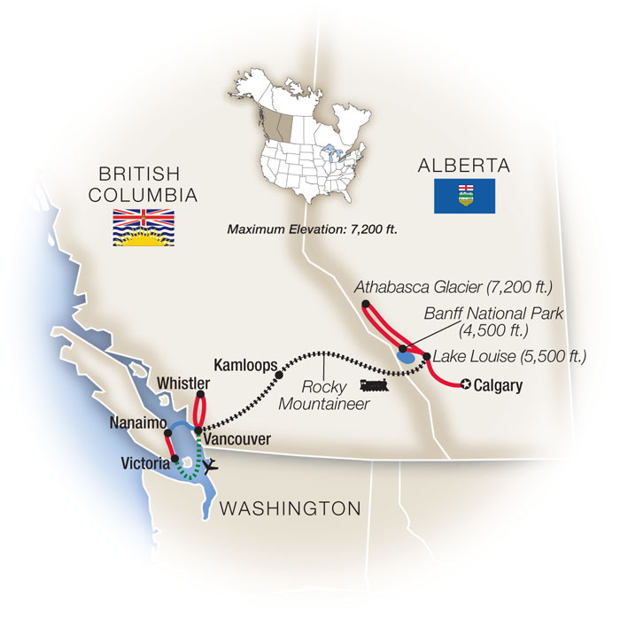 The Best of Western Canada & Rocky Mountaineer 2025 by Tauck Tours with