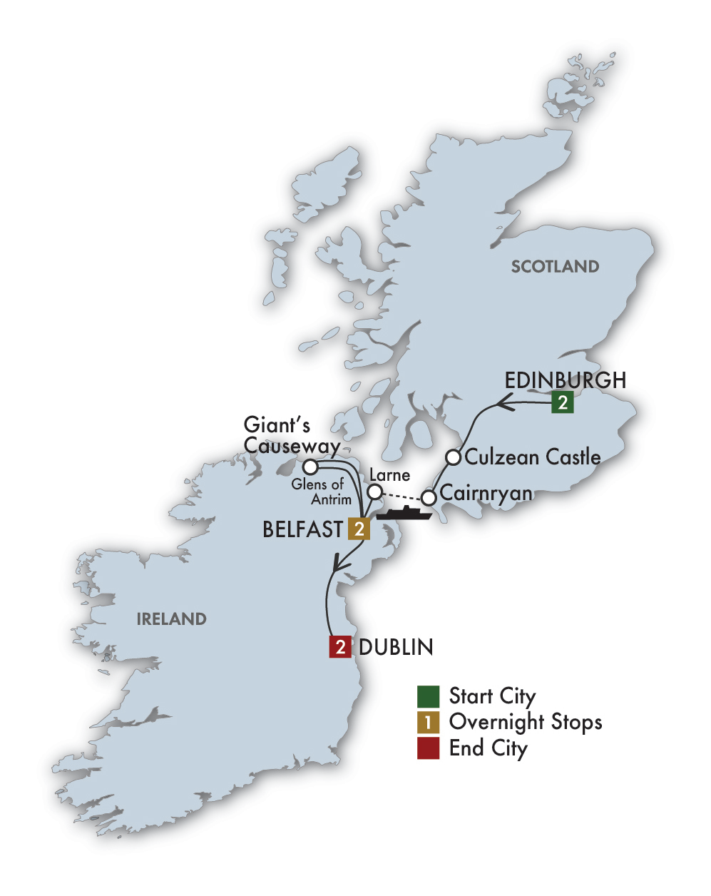 2025 Scottish & Irish Sampler 7 Days/6 Nights by CIE Tours with 2217