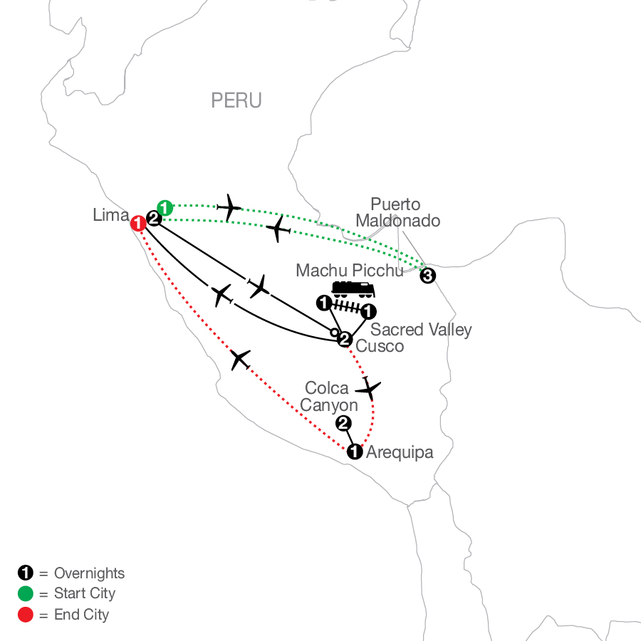 Peru Splendors with Peru's Amazon, Arequipa & Colca Canyon 2025 by