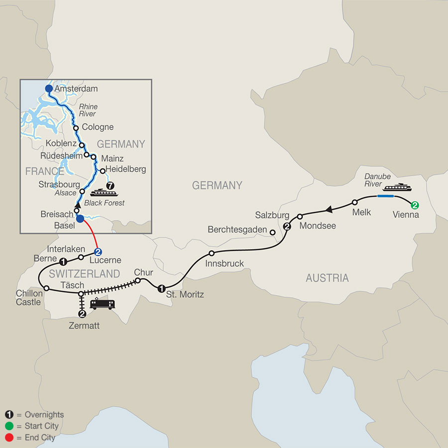 The Best of Austria & Switzerland with Romantic Rhine 2026 by Globus