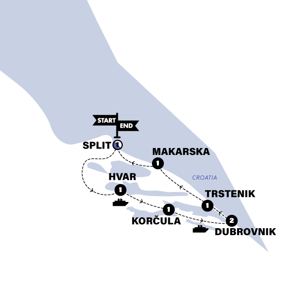 Croatia Island Sail Standard OnDeck Cabin 2026 by Contiki Tours