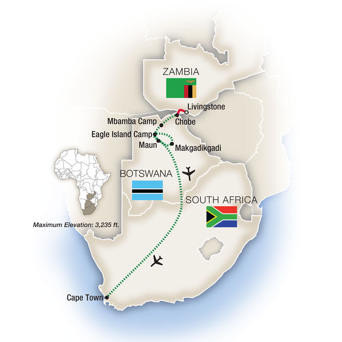 Botswana, South Africa & Zambia 2026 by Tauck Tours Tour Id 202774