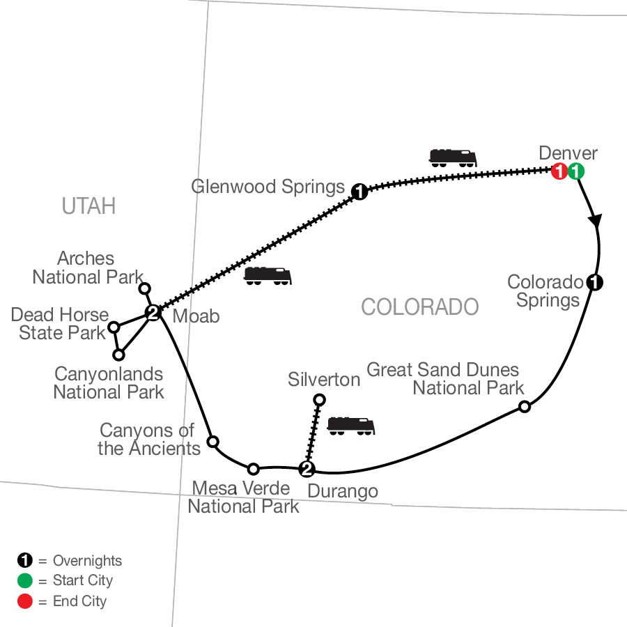 Western Rails & Canyons with Canyon Spirit Rail Journey 2027 by Globus ...