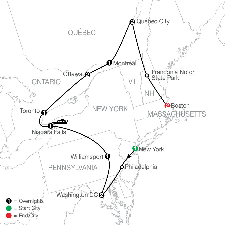 Eastern US & Canada Discovery 2027 - Globus Tours | AffordableTours.com