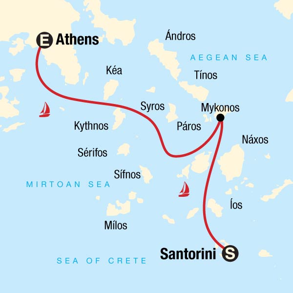 Sailing Greece Santorini To Athens By G Adventures Tours With 556