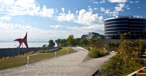 See the sculptures at Olympic Sculpture Park