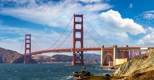Take a photo at the Golden Gate Bridge