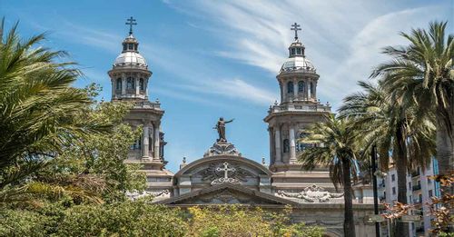 Admire the iconic Cathedral in the Santiago’s Plaza de Armas