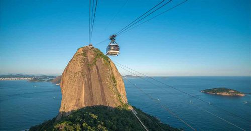 Take a cable car ride up to Sugarloaf Mountain for panoramic views of Rio de Janeiro