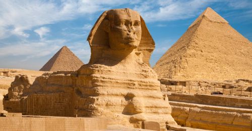 See the pyramids in Egypt