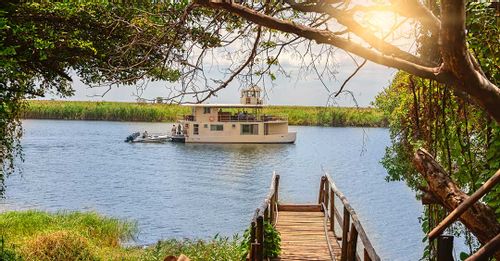 Take a Chobe River Cruise to see wildlife up close while grazing on the riverbanks