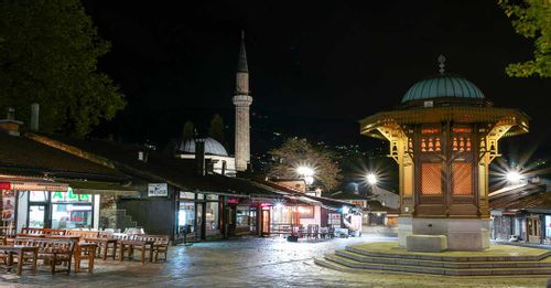 Meet at the center of the Baščaršija for a local walking tour in Sarajevo