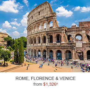 Rome, Florence and Venice from $1,326